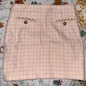 Guess Pink Checkered Mini Skirt